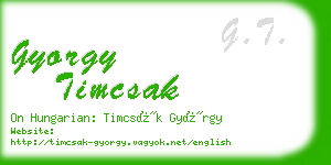 gyorgy timcsak business card